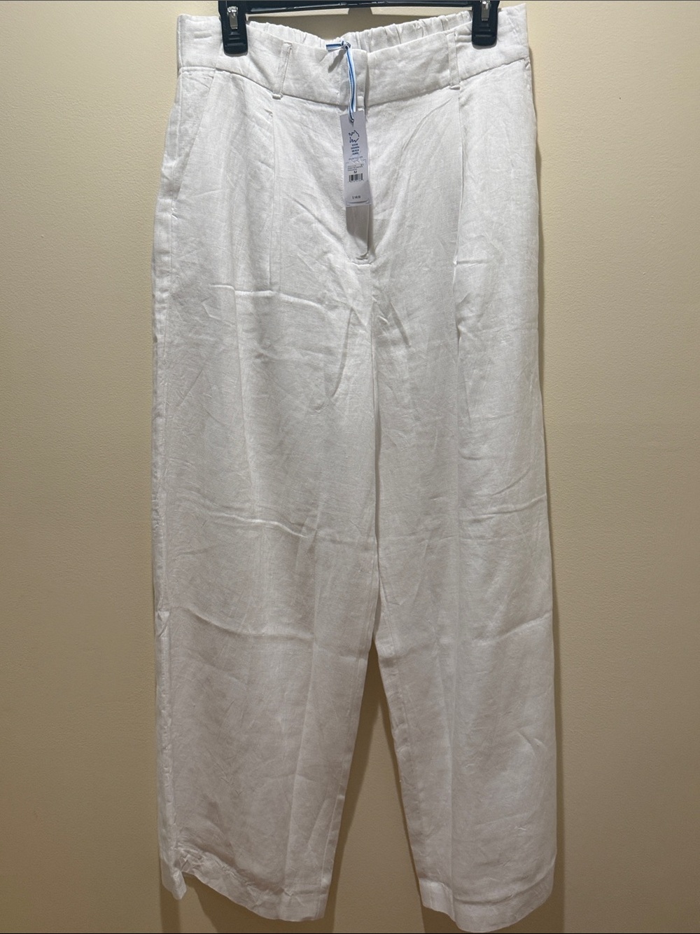 Southern Tide Women's White Linen Fully Lined Pants